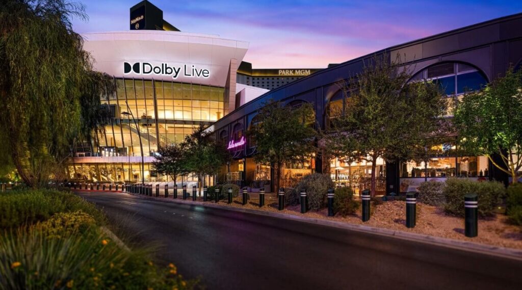 Park MGM Dolby Live at dusk in Nevada