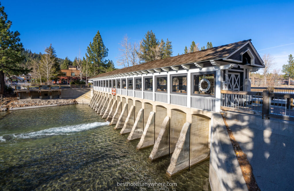 Tahoe City dam crossing the Truckee River