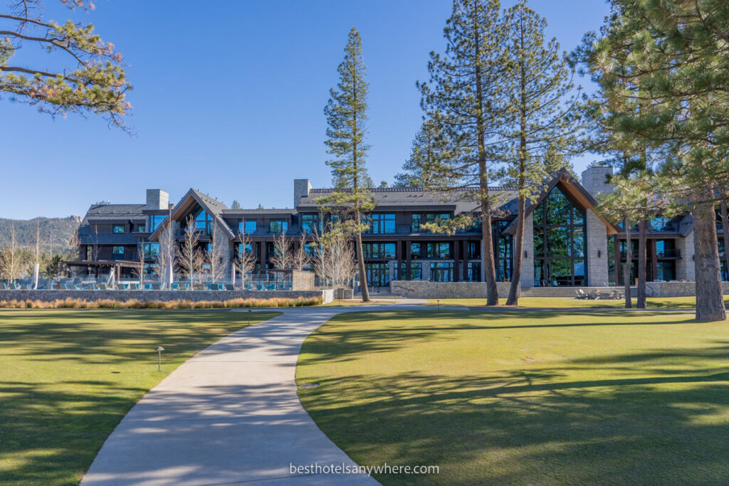 Path leading to a 5 star luxury hotel near South Lake Tahoe Edgewood Resort