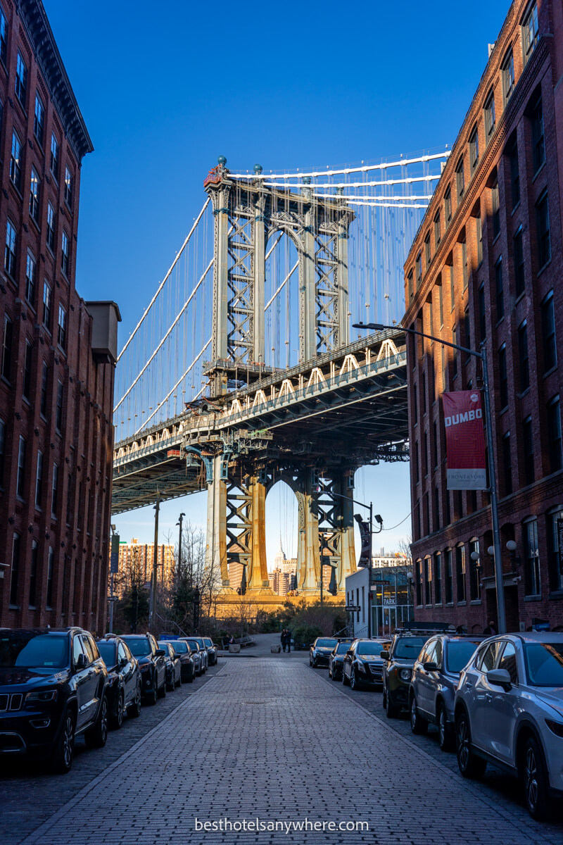 The famous Manhattan Bridge View photo spot in Dumbo Brooklyn