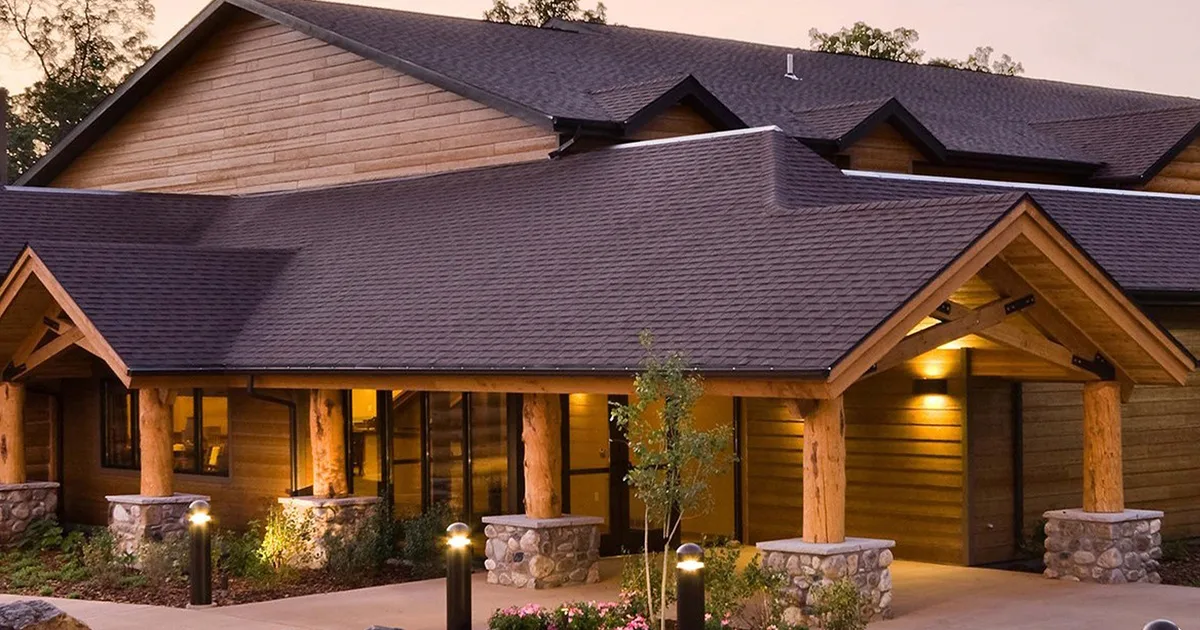 Exterior photo of a lodge at Custer State Park