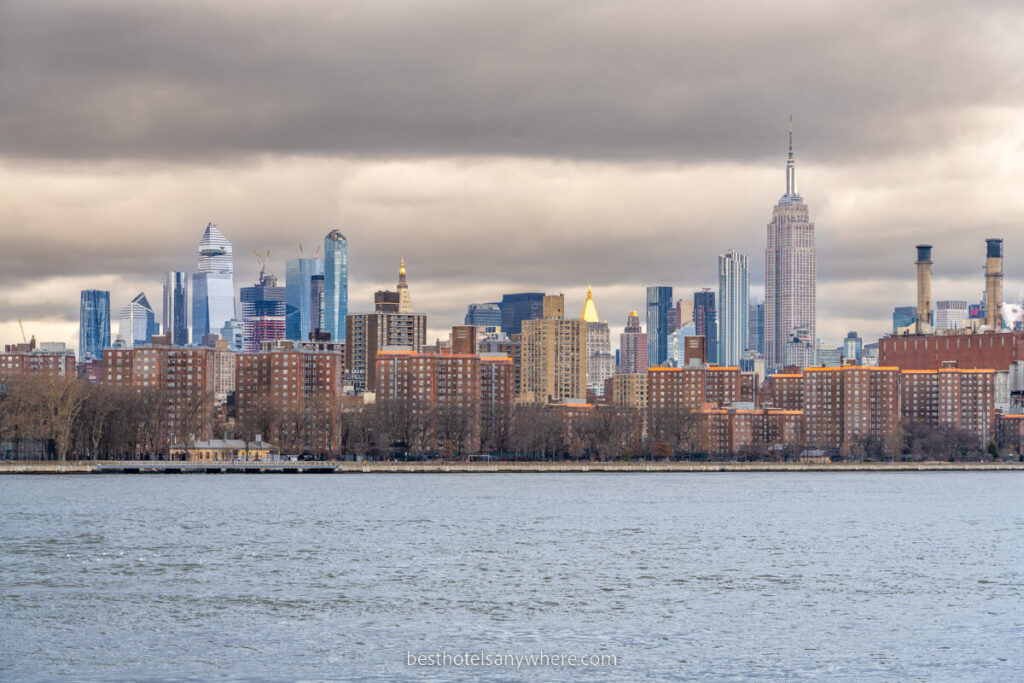 Midtown Manhattan in New York City from across the East River on a cloudy day